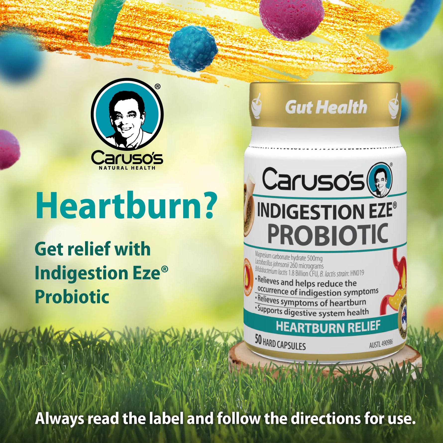 Carusos Poo Eze Probiotic 60 Caps