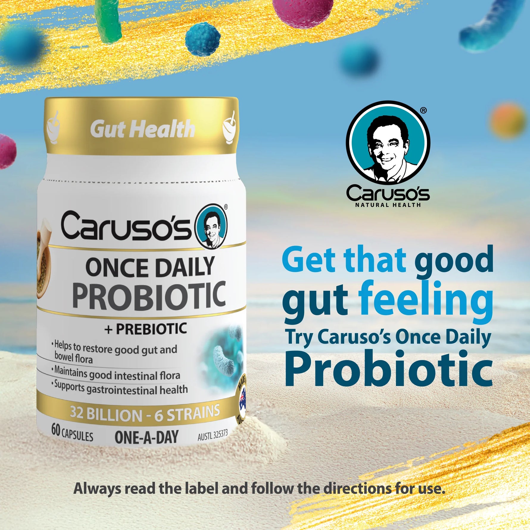 Carusos Once Daily Probiotic 60 Caps