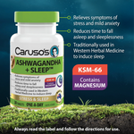Carusos Ashwagandha + Sleep 30 Tabs