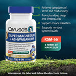 Carusos Super Magnesium + Ashwagandha 42 Tabs