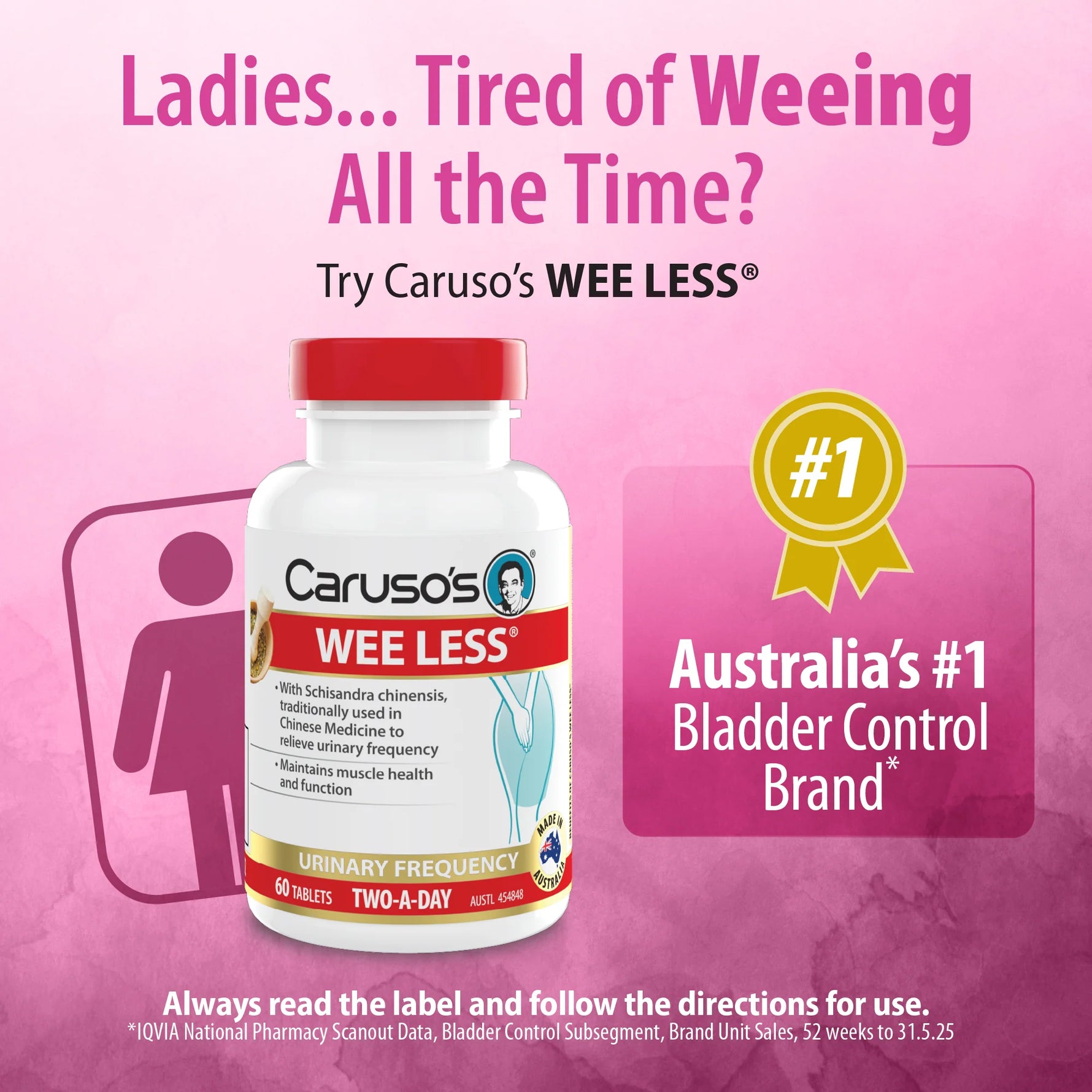 Carusos Wee Less 60 Tabs