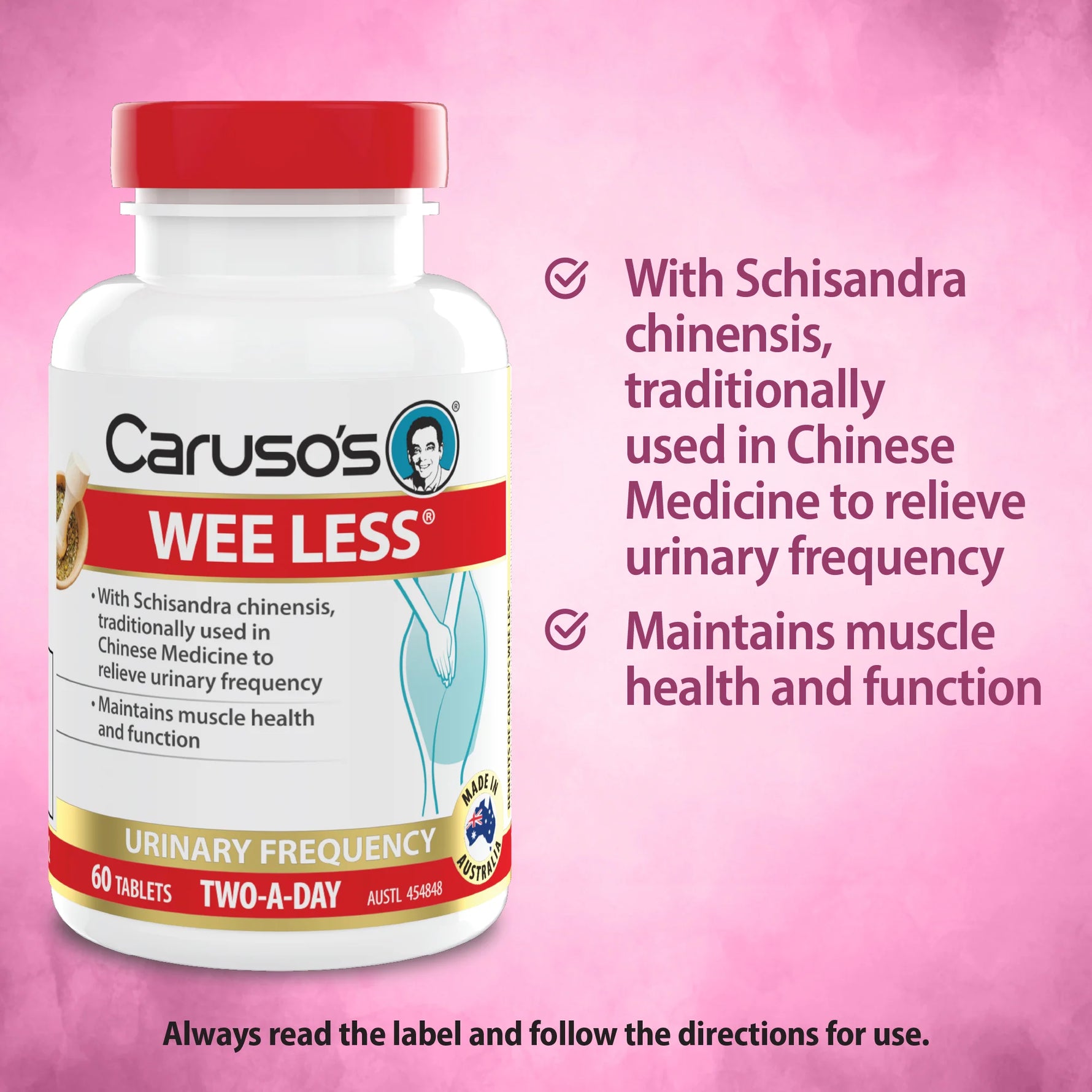 Carusos Wee Less 60 Tabs