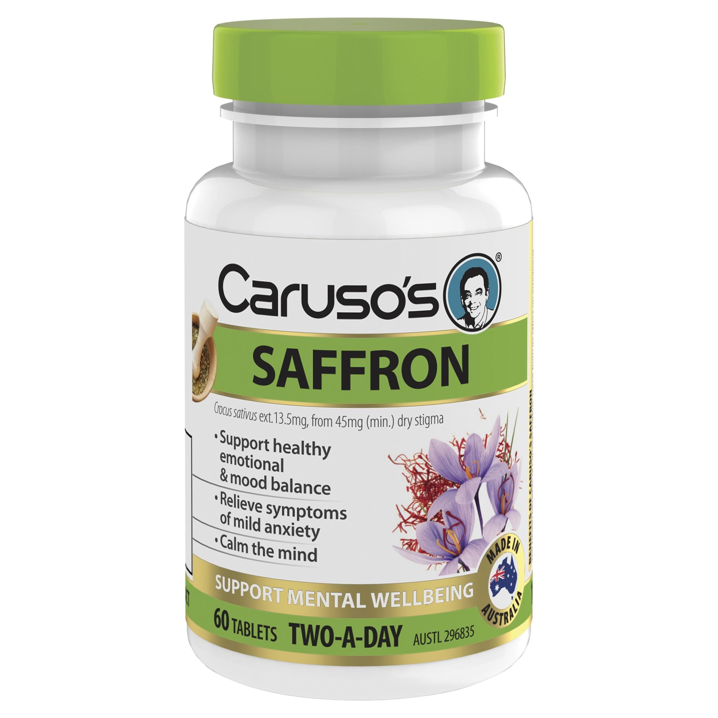 Carusos Saffron 60 Tabs