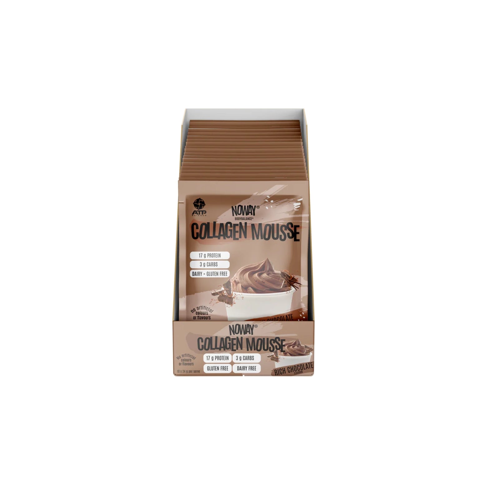 Noway Collagen Mousse Chocolate Sachet 10 Pk 24g