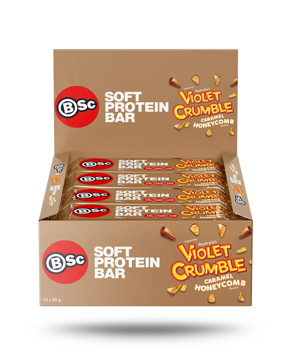 BSc x Violet Crumble Soft Protein Bar 55g x12