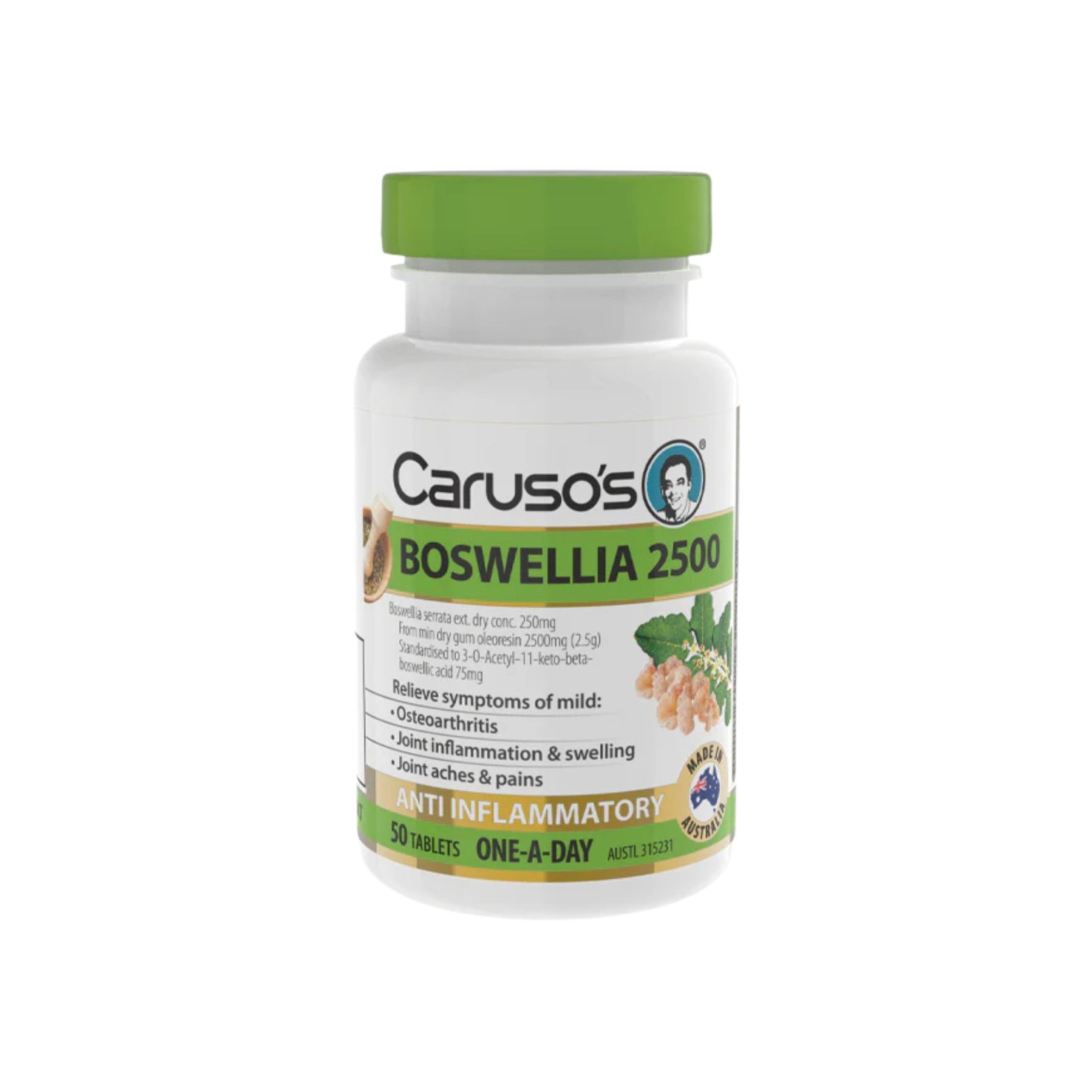 Carusos Boswellia 2500 50 Tabs