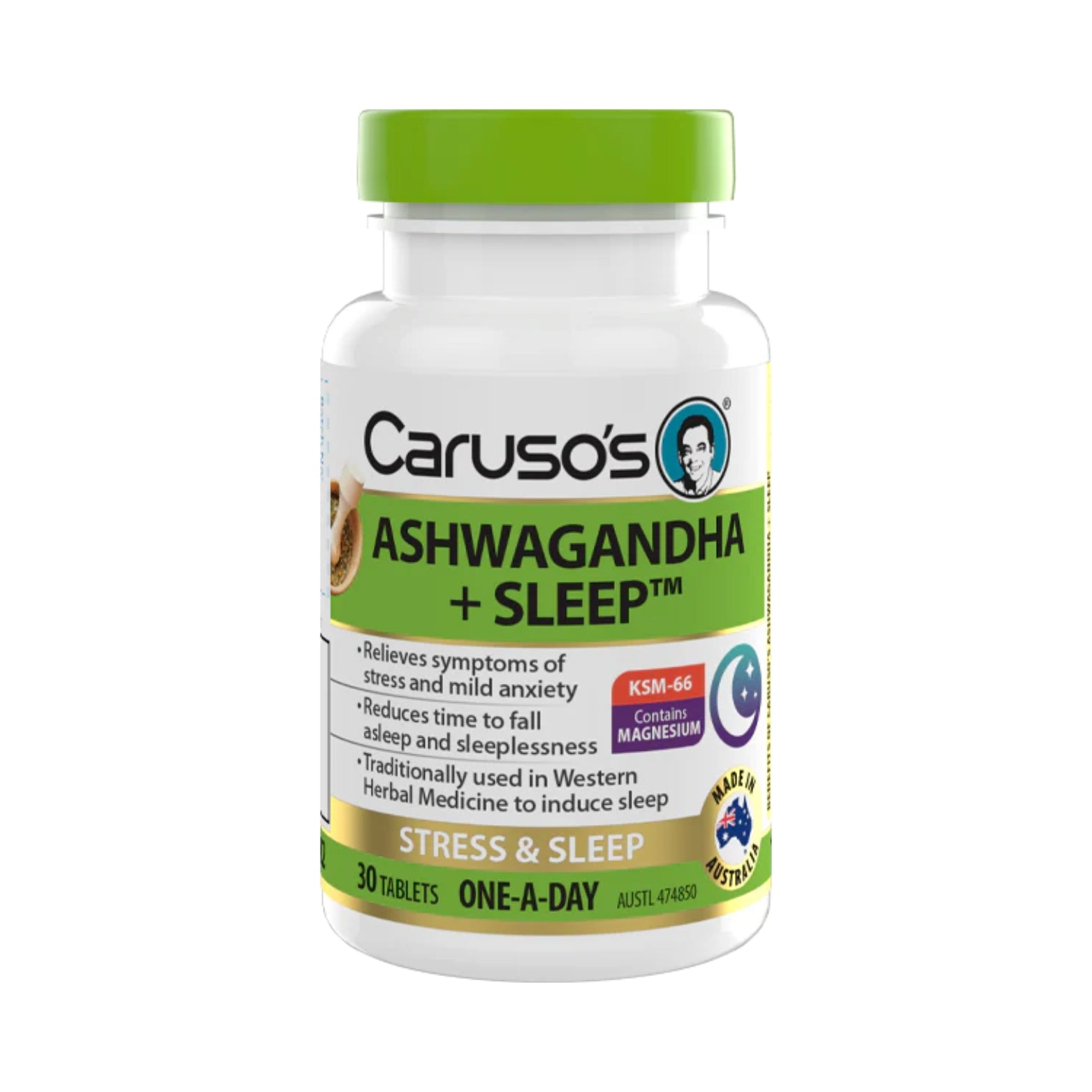 Carusos Ashwagandha + Sleep 30 Tabs
