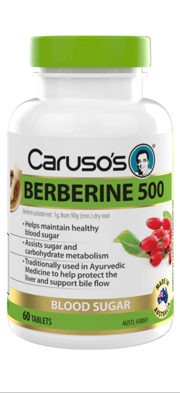 Carusos Berberine 500 60 Tabs