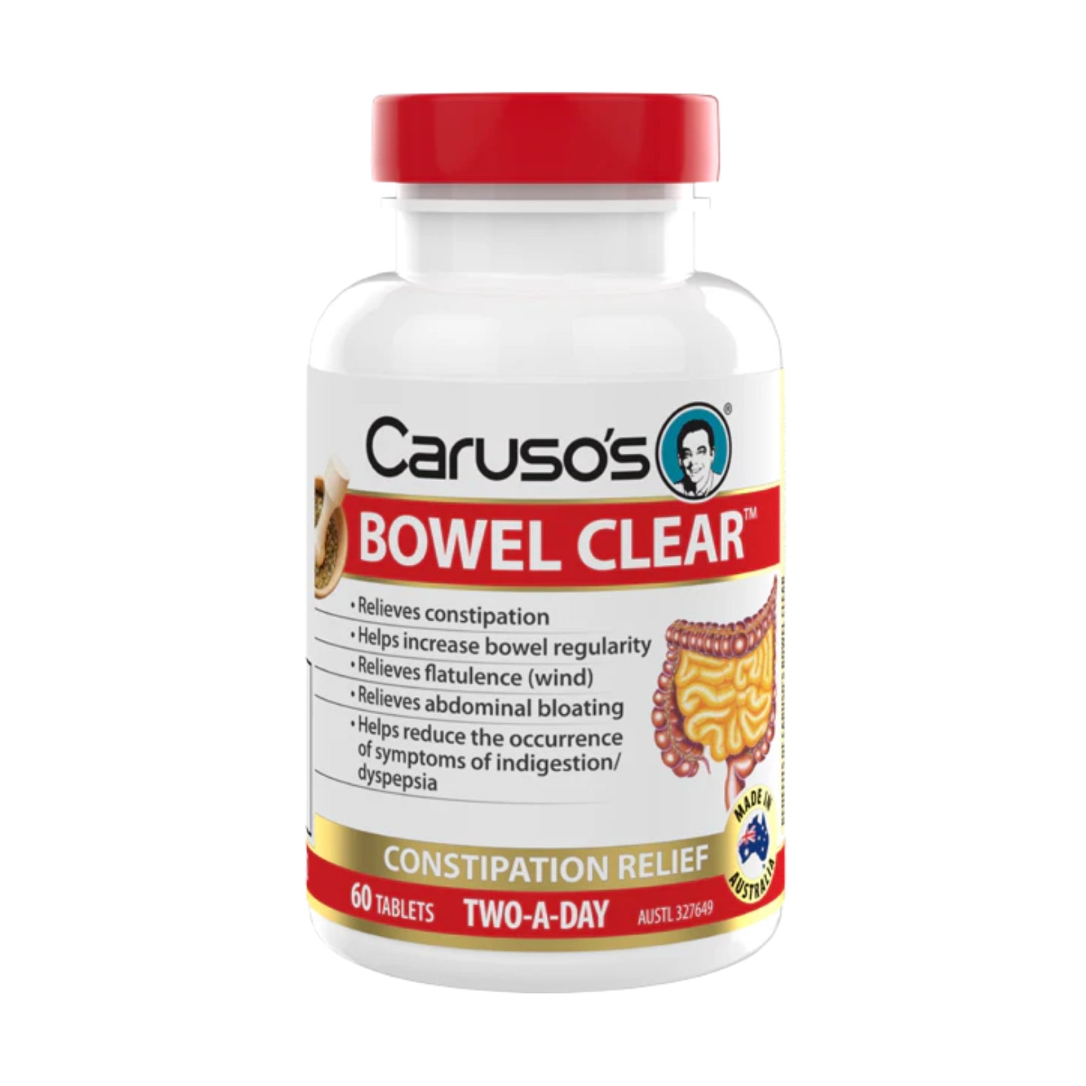 Carusos Bowel Clear 60 Tabs