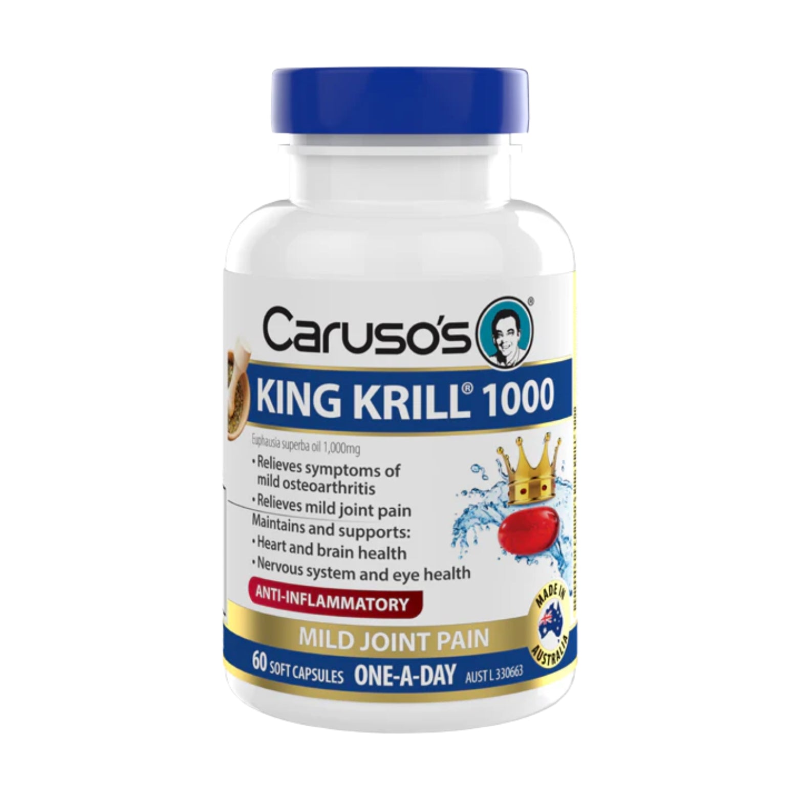 Carusos King Krill 1000mg 60 Caps