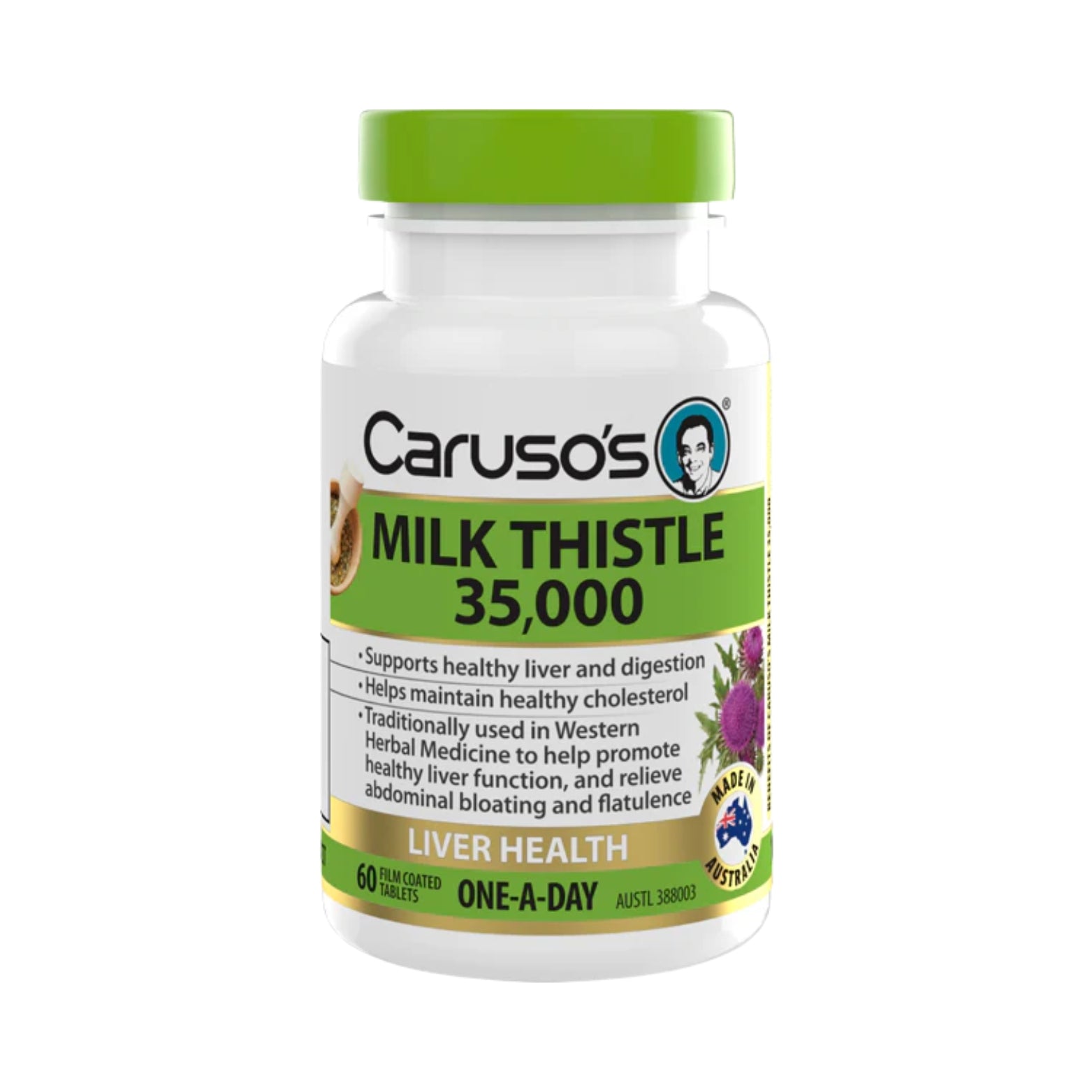 Carusos Milk Thistle 35,000 60 Tabs