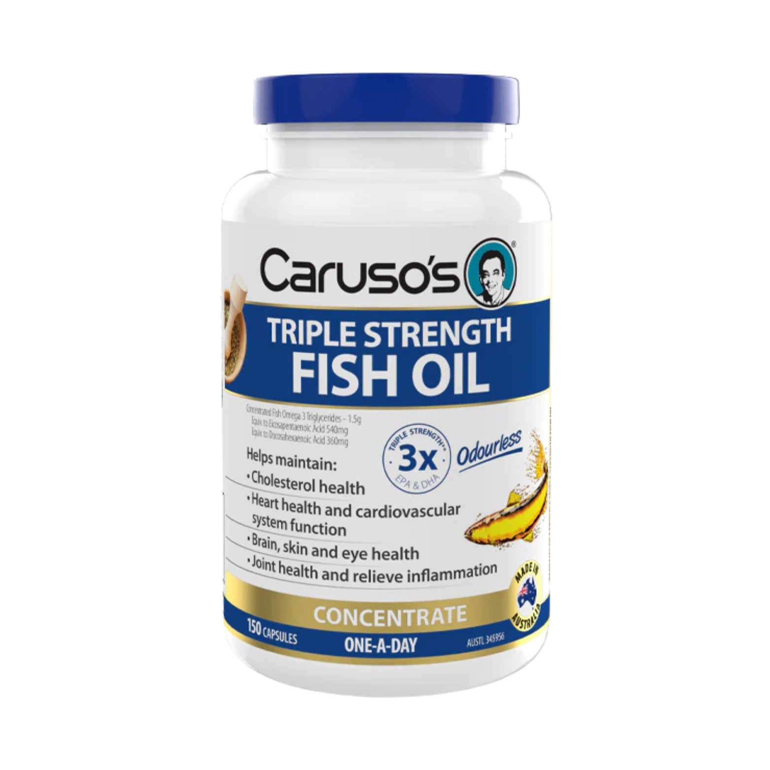 Carusos Triple Strength Fish Oil 150 Caps