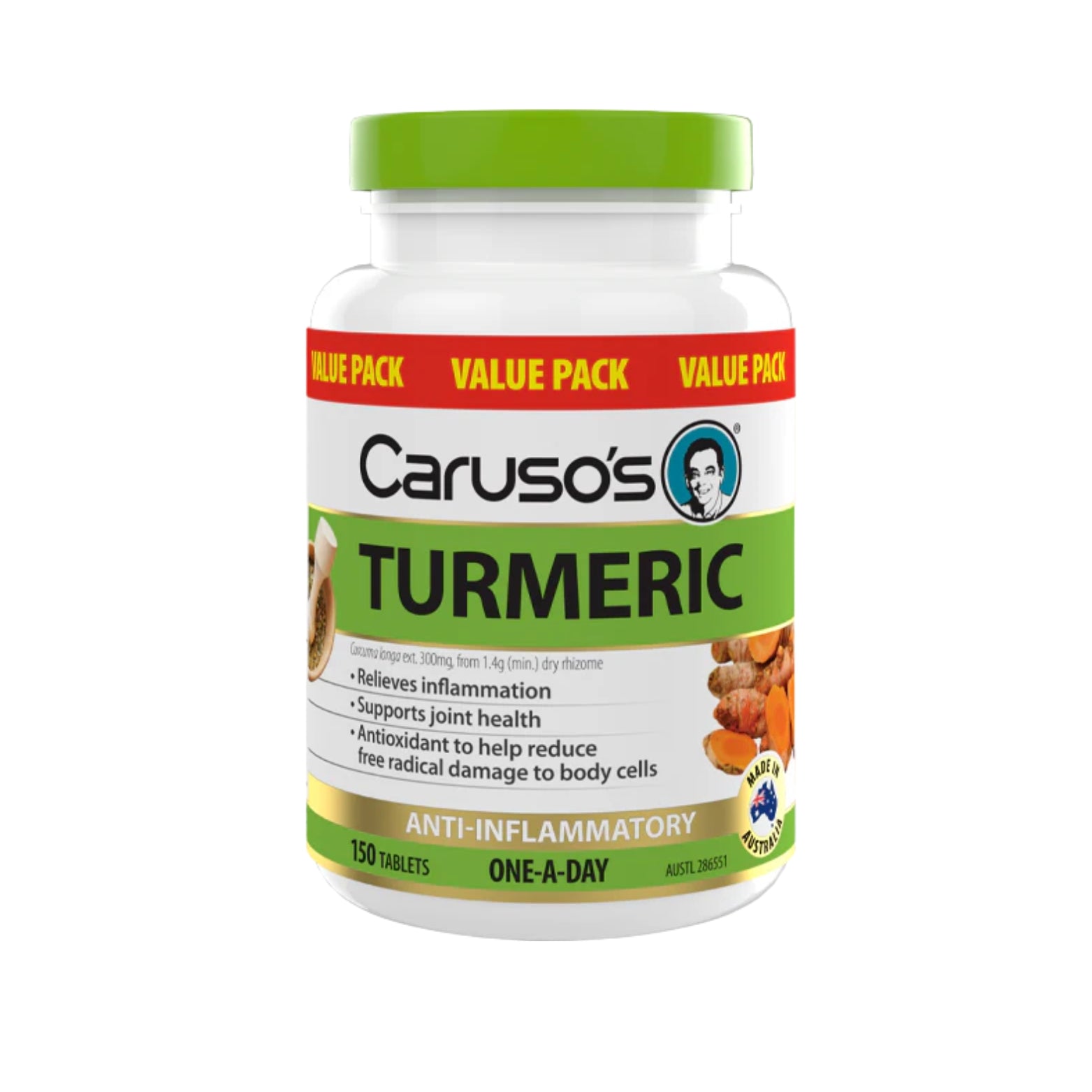 Carusos Turmeric 150 Tabs