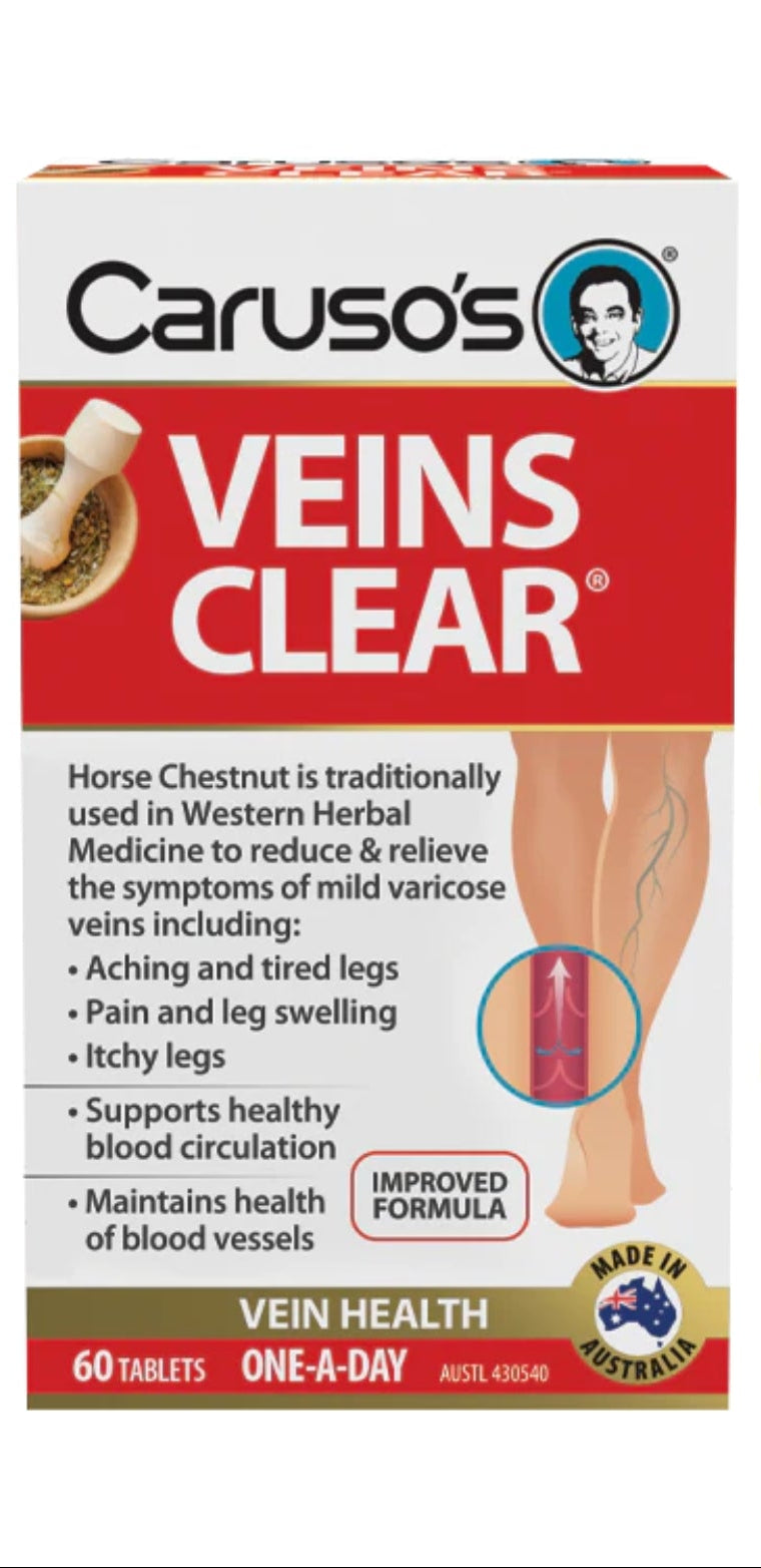 Carusos Veins Clear 60 Tabs