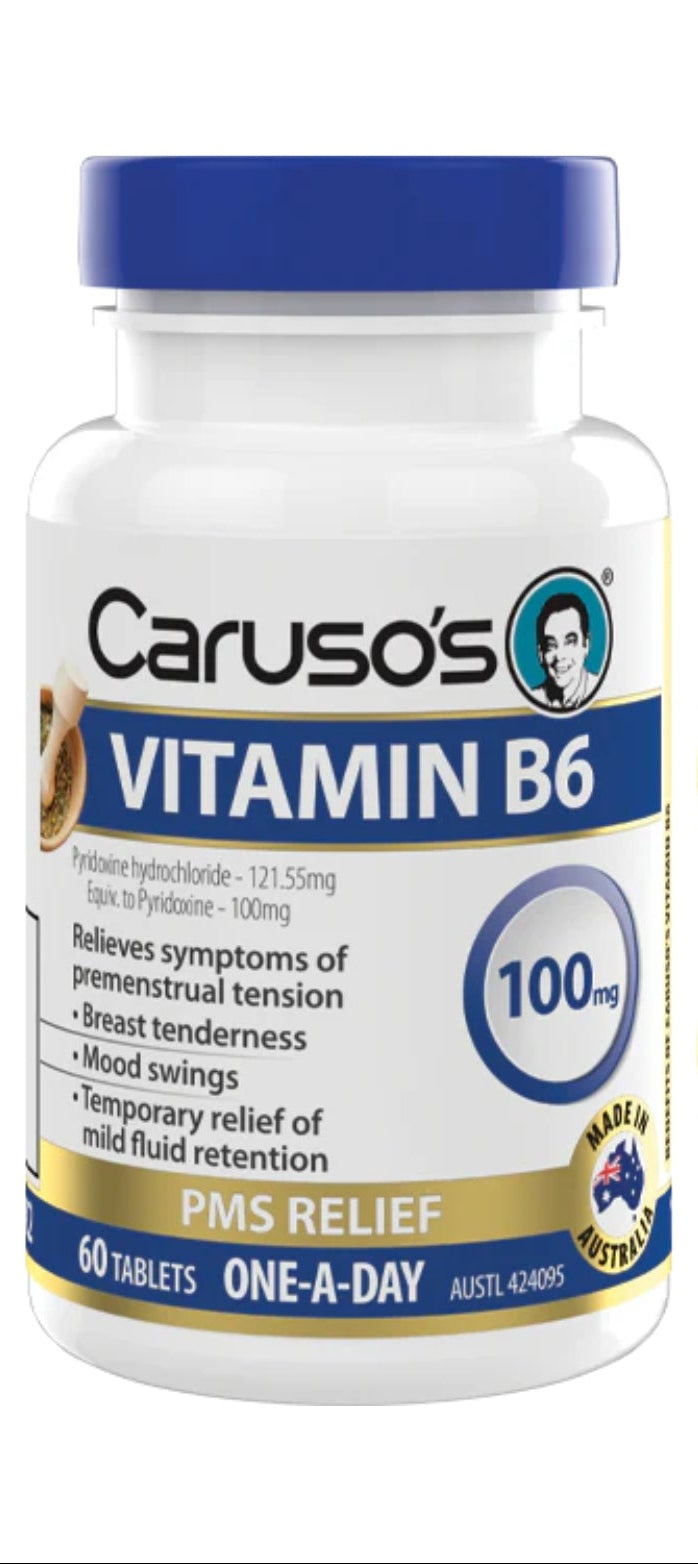 Carusos Vitamin B6 100mg 60 Tabs