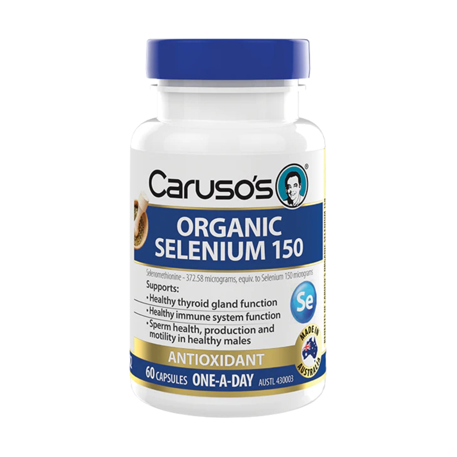 Carusos Organic Selenium 150 60 Tabs