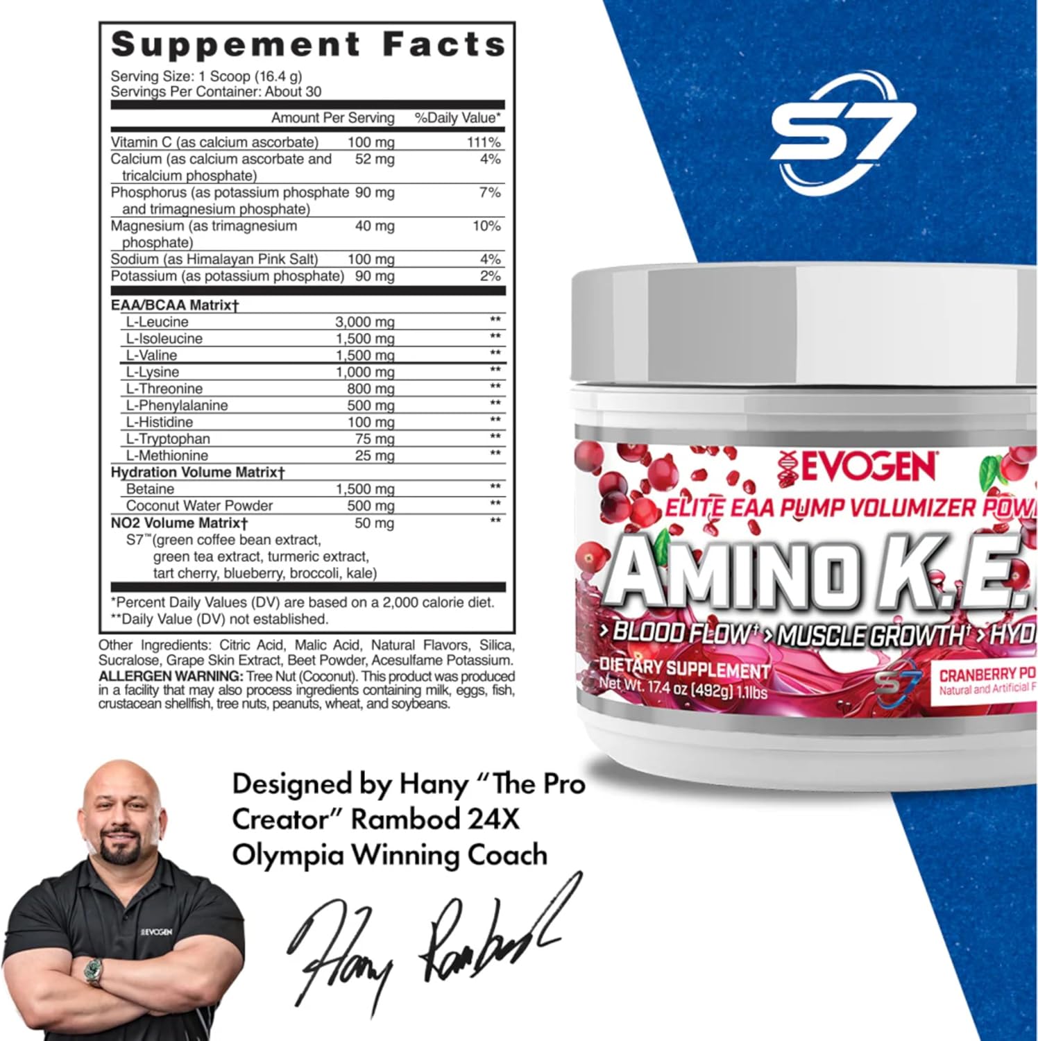 Evogen Amino K.e.m Eaa 30 Serves
