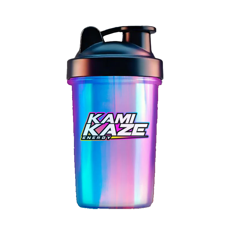 Kamikaze Plastic Shaker Clear Holographic 500ml