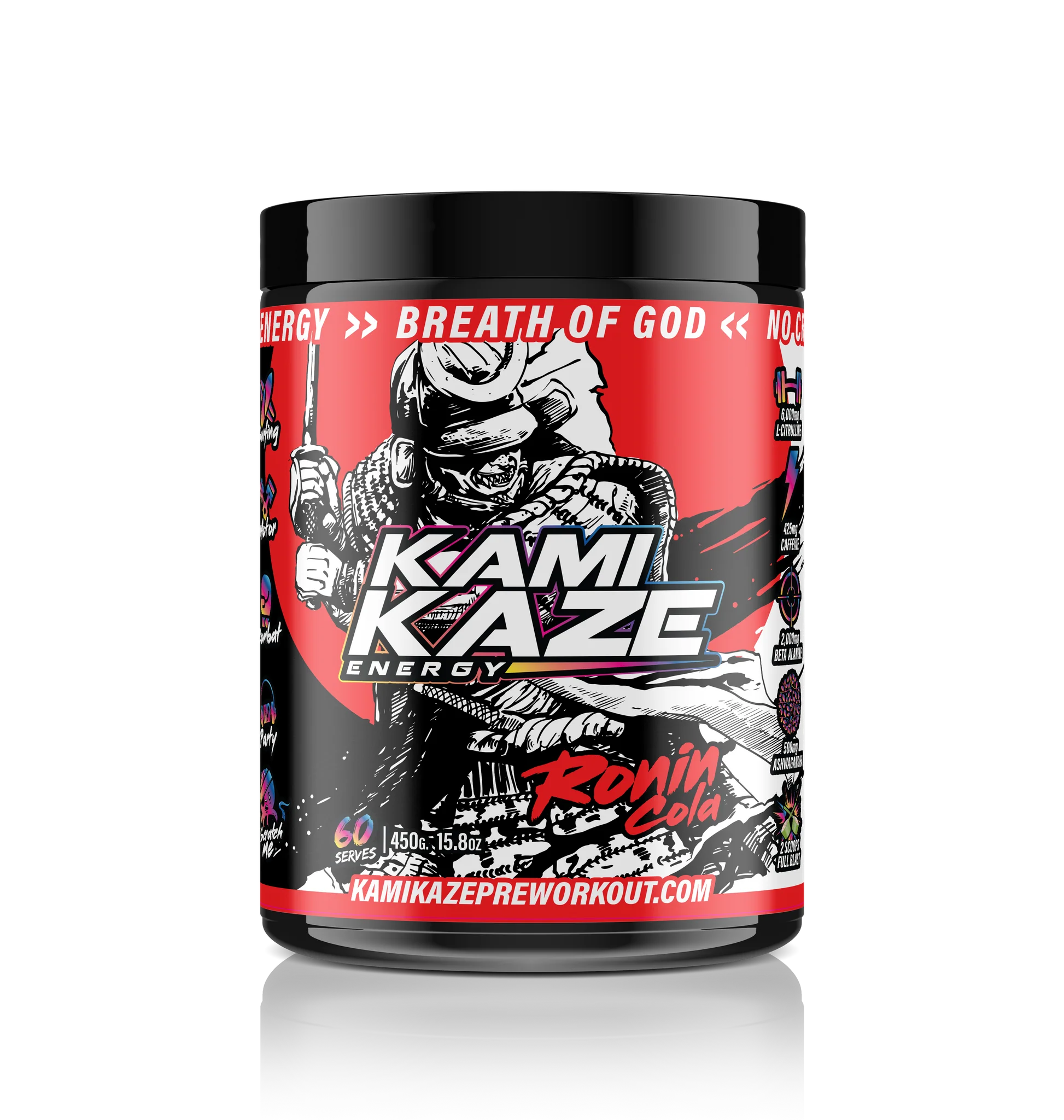Kamikaze Pre Work Out Ronin Cola 60 Serves