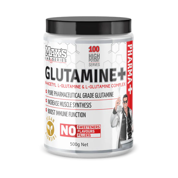 Max's Lab Series - Glutamine + Non Flavoured 500g Amino