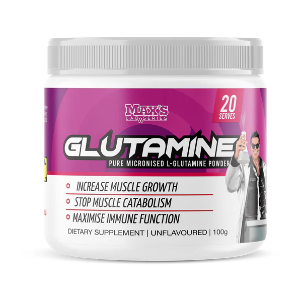 Max's Lab Series L-Glutamine Non Flavoured 100g Amino