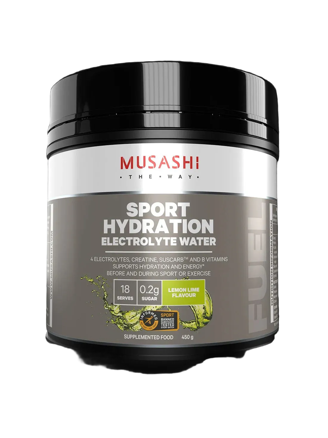 Musashi Sport Hydration - Electrolytes Water RUNOUT 450g