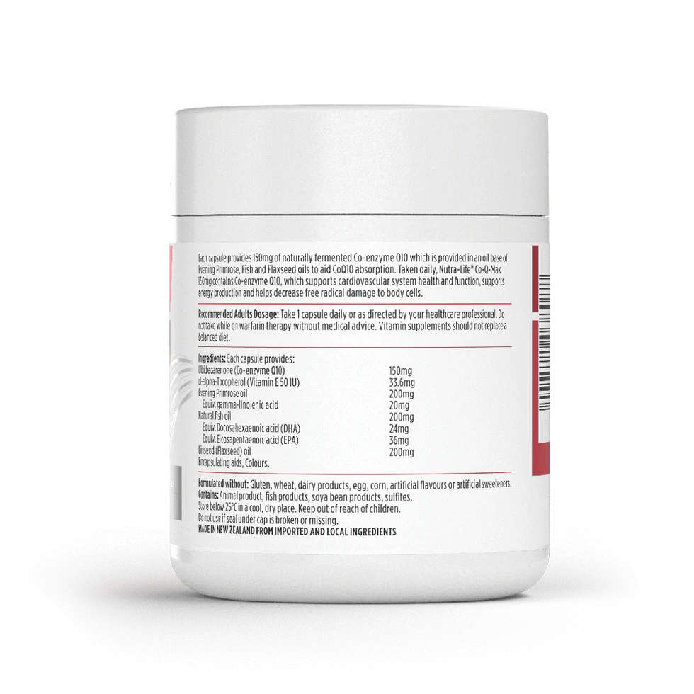 Nutra-Life Co-Q-Max 150mg 60 Capsules