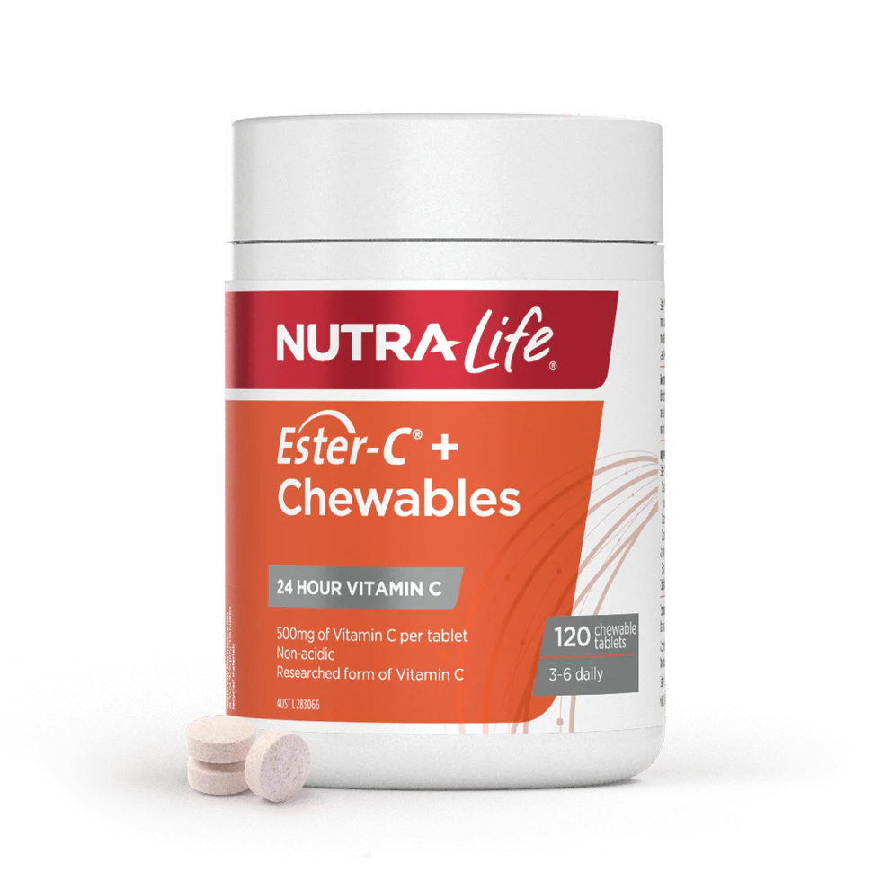 Nutra-Life Ester-C+ 500 Chewables (runout) 77 Units 120 Tablets
