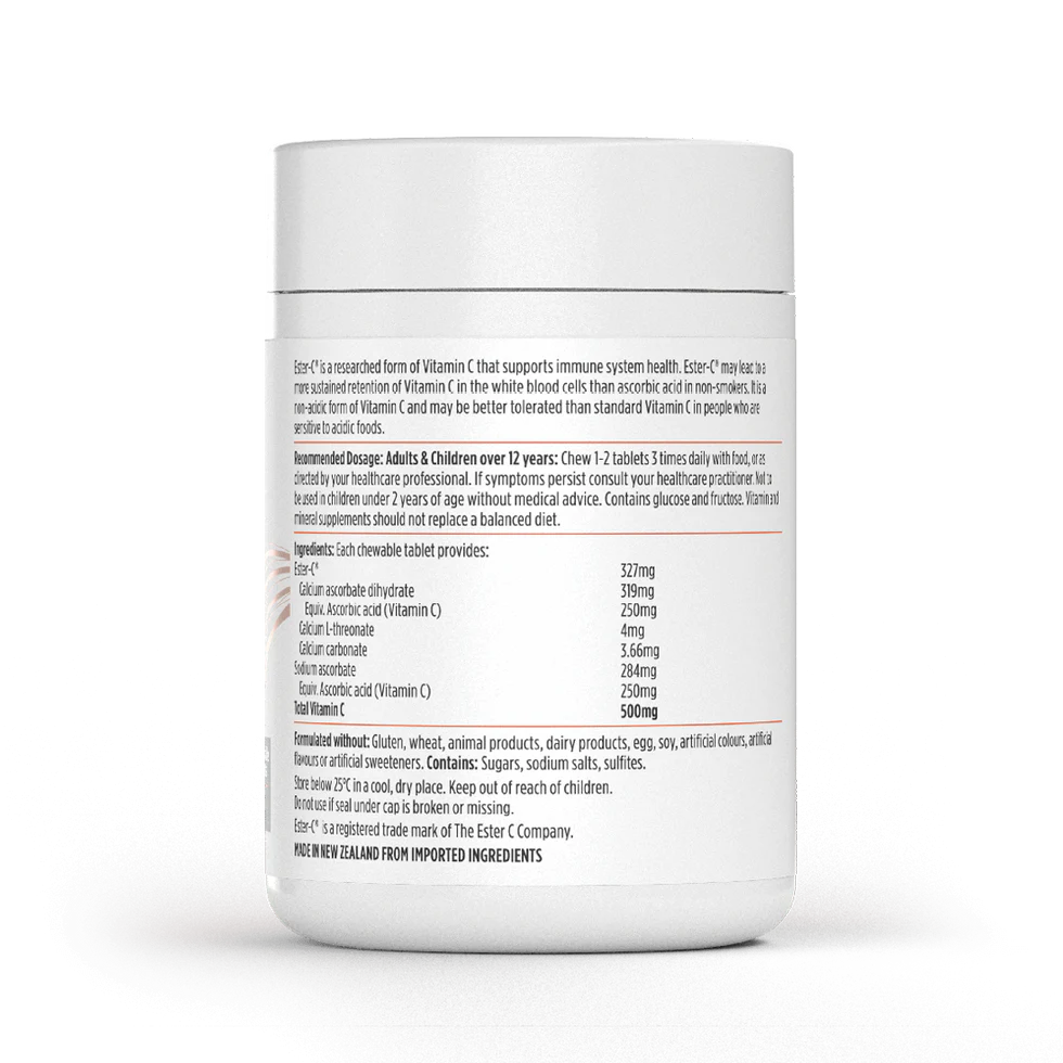 Nutra-Life Ester-C+ 500 Chewables (runout) 77 Units 120 Tablets
