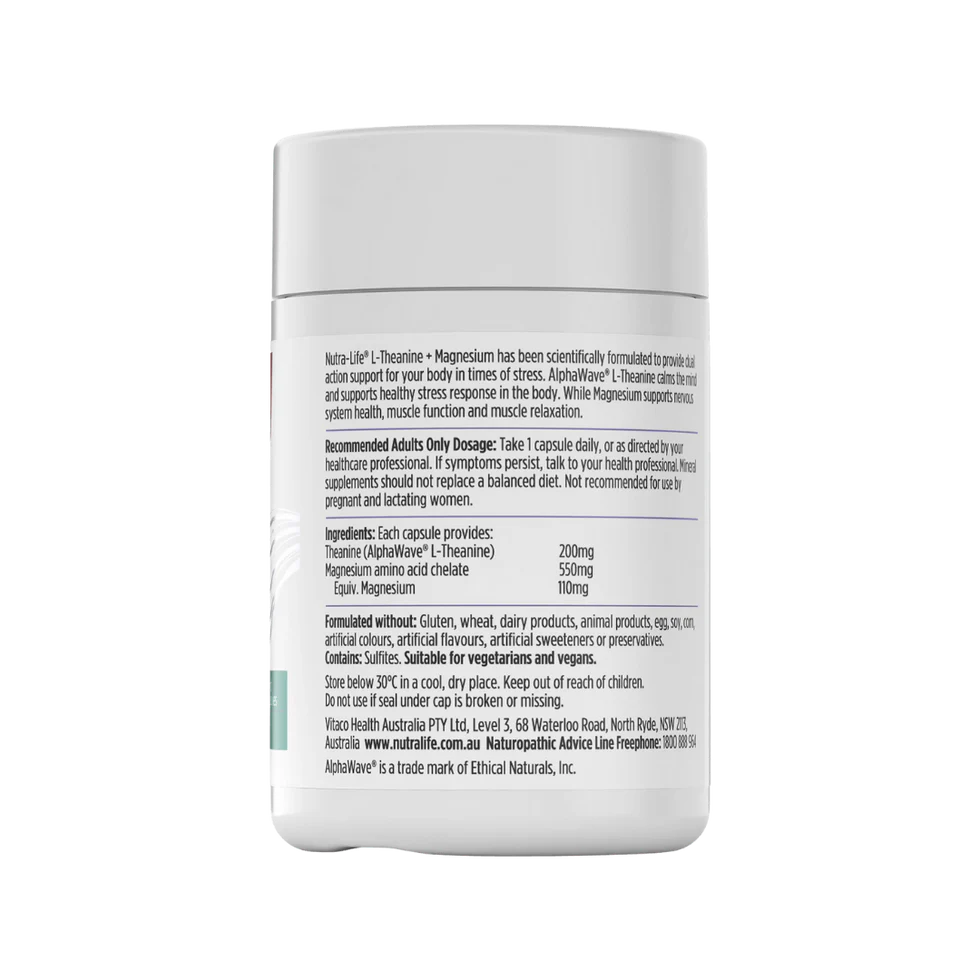 Nutra-Life L-Theanine + Magnesium 60 Capsules