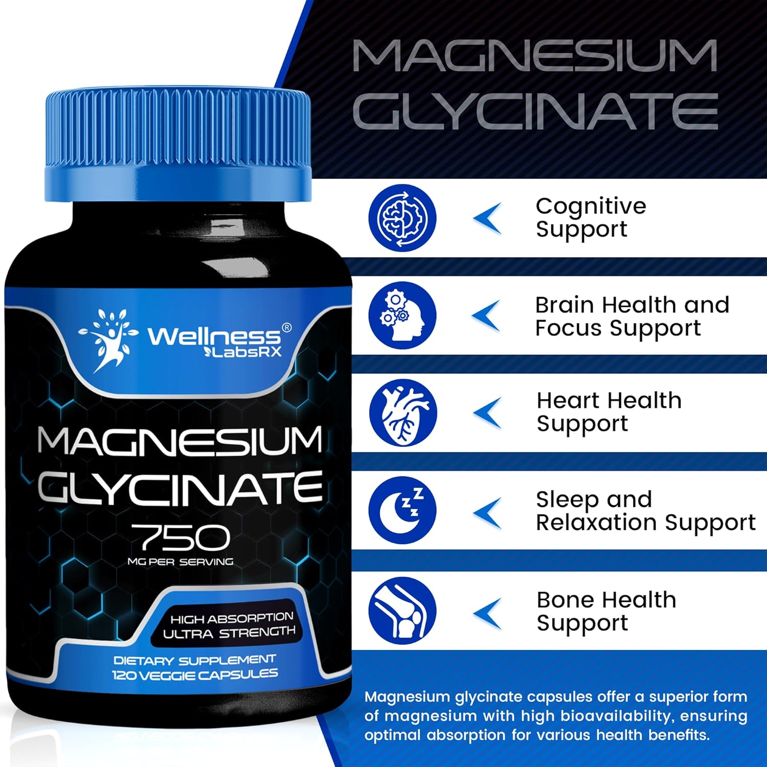 Switch Perform Magnesium Glycinate (mag Gly) - 750mg Capsules 90 Caps