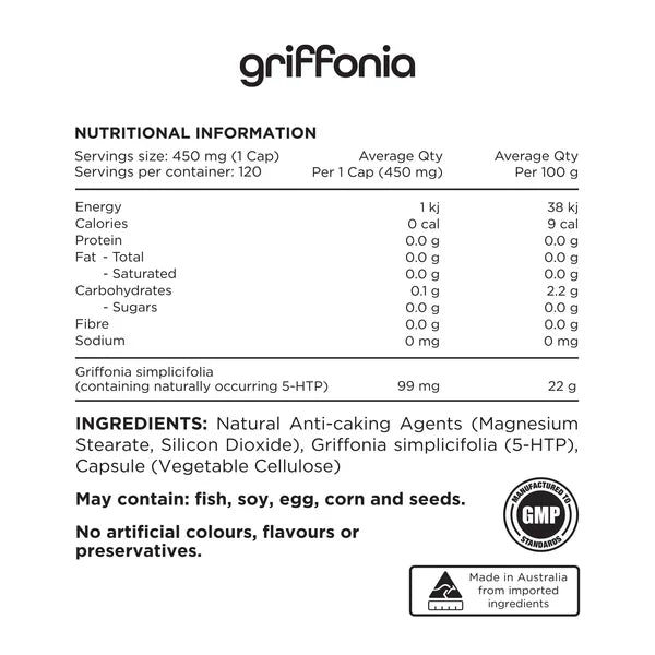 Switch Perform 5-Htp - Griffonia - 99mg Capsules 120 Caps