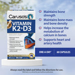 Carusos Vitamin K2 + D3 60 Caps