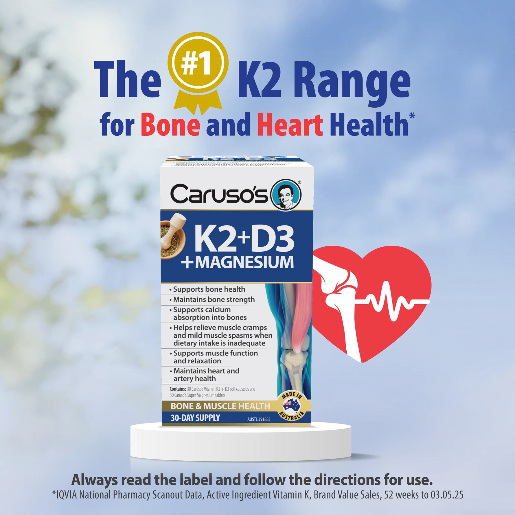 Carusos Vitamin K2 + D3 + Magnesium Kit