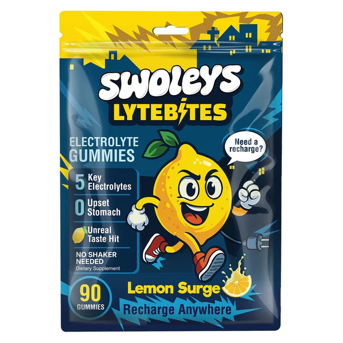 Swoleys Lytebites Electrolyte Gummy Lemon Surge 45 Serves