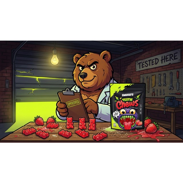 Swoleys Testie Chews Test Chew Sour Strawberry 45 Serves
