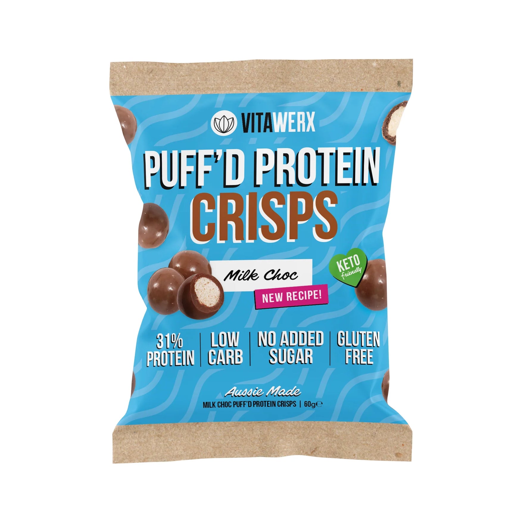 Vitawerx Puff'd Protein Crisps Protein Puff 60g x10