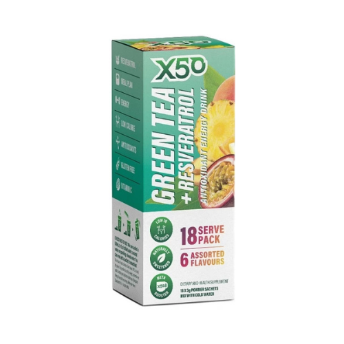 X50 Green Tea Assorted 6 Flavour 18 Sachets