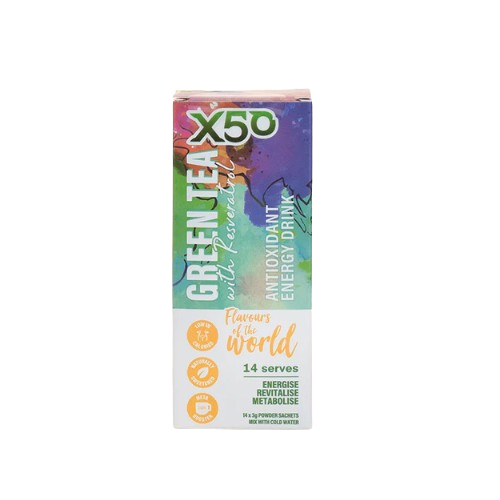 X50 Green Tea Flavours Of The World 14 Sachets