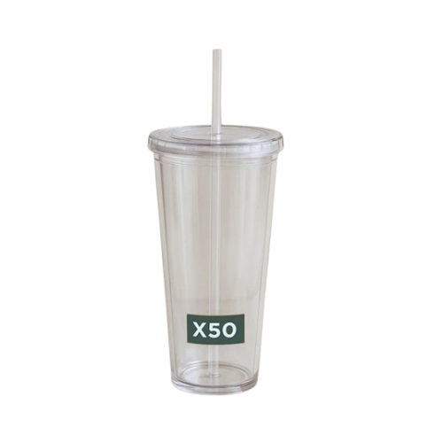 X50 Straw Tumbler Clear 710ml