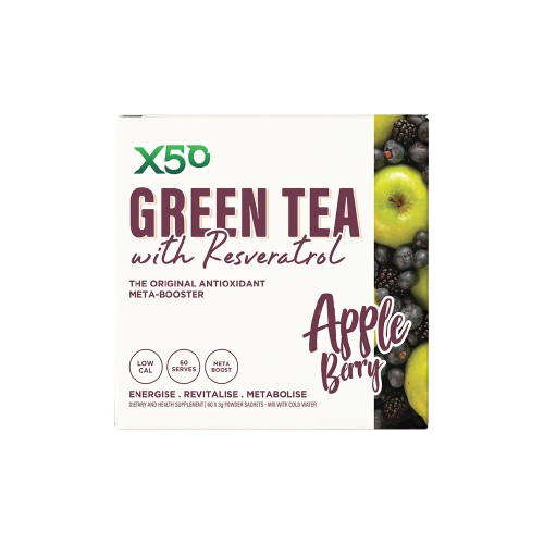 X50 Green Tea Apple Berry 60 Sachets