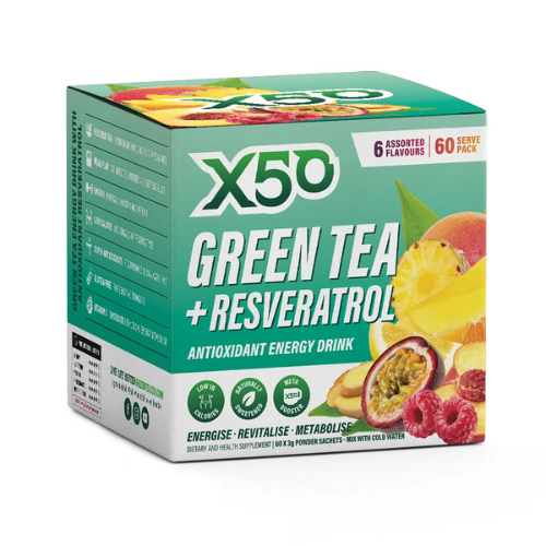 X50 Green Tea Assorted 6 Flavour 60 Sachets