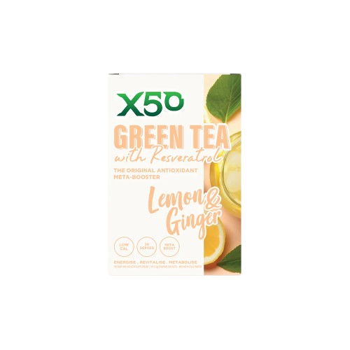 X50 Green Tea Lemon & Ginger 30 Sachets