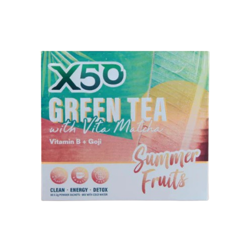 X50 Green Tea With Vita Matcha Summer Fruits 6 Sachets