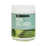 Jar of X50 Lifestyle Pure Collagen on a white background