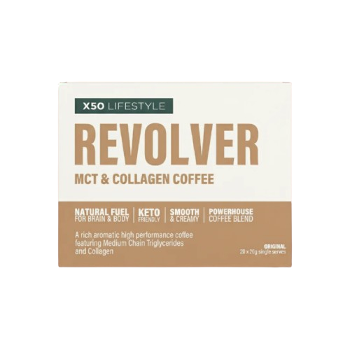 X50 Revolver Mct And Collagen High Performance Coffee, Original 20 Serves