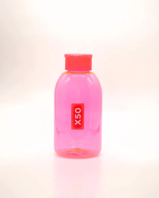 x50 Water Bottle Pink Lid 600ml