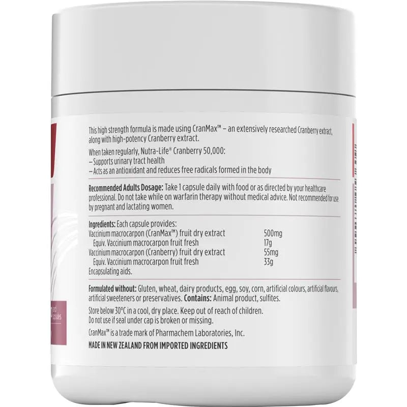Nutra-Life Cranberry 50,000 100 Capsules