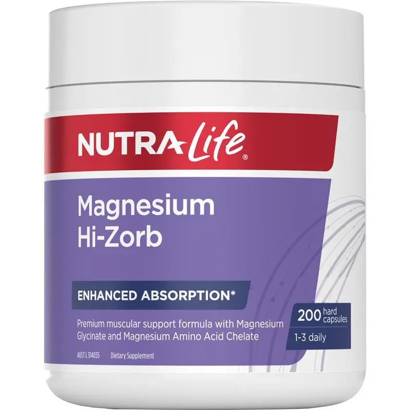 Nutra-Life Magnesium Hi-Zorb 200 Capsules