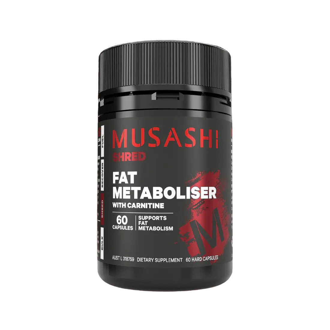 Musashi Fat Metaboliser with Carnitine Shred 60c